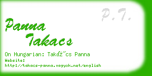 panna takacs business card
